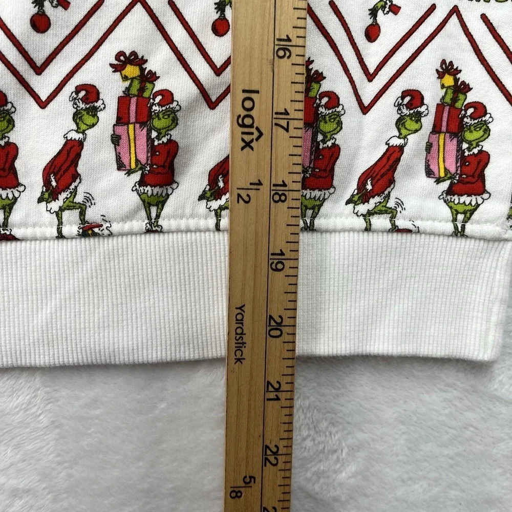 Hanna Andersson Grinch Crewneck Sweater Unisex Kids 10 Cotton Christmas AOP